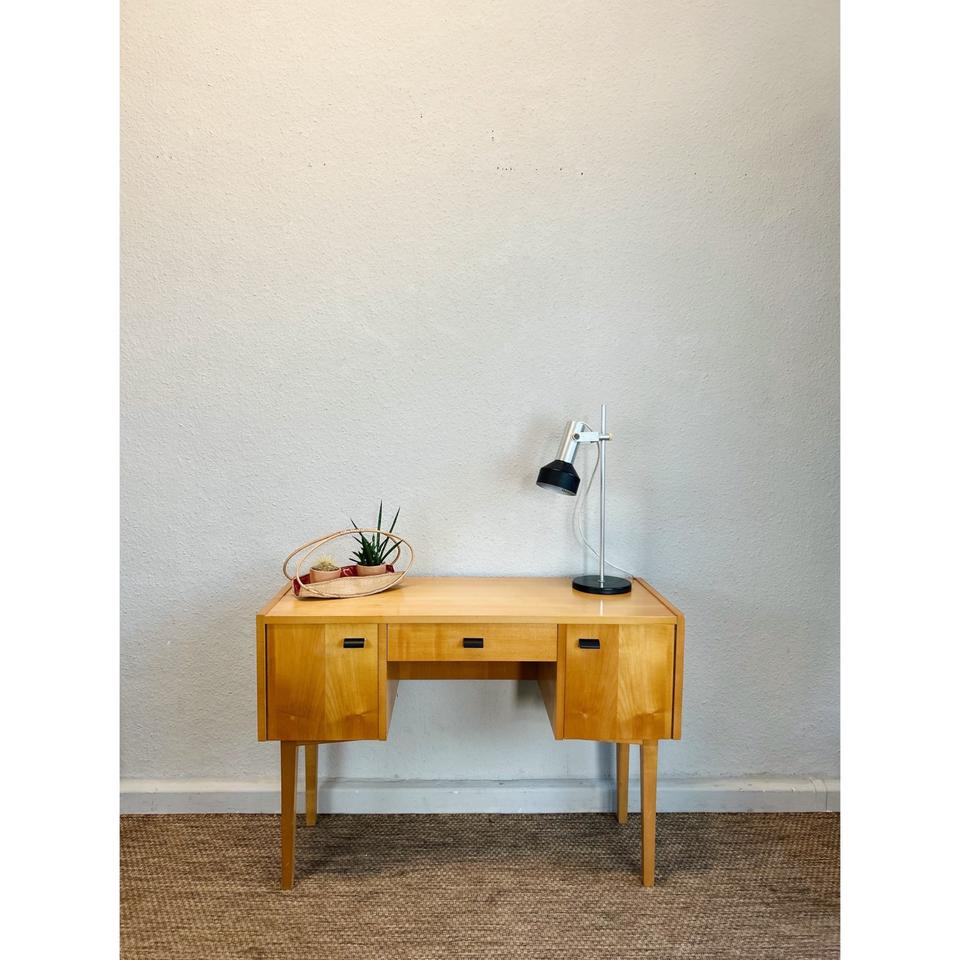 DDR-Sekretär – honigfarbenes Holz, 100 cm